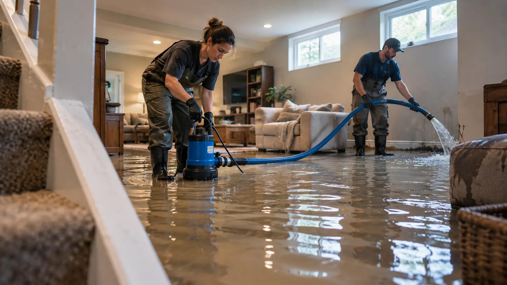 Flooded Basement Cleanup in Hartford, CT